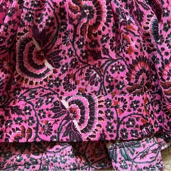 A.L.C. Kade Smocked Silk Mini Skirt Size: 4 - Picture 4 of 9